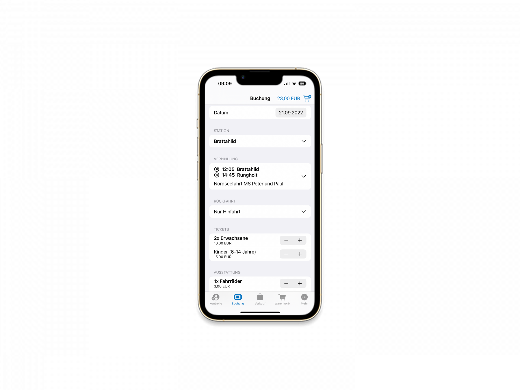 Handheld device for ticket sales and ticket verification