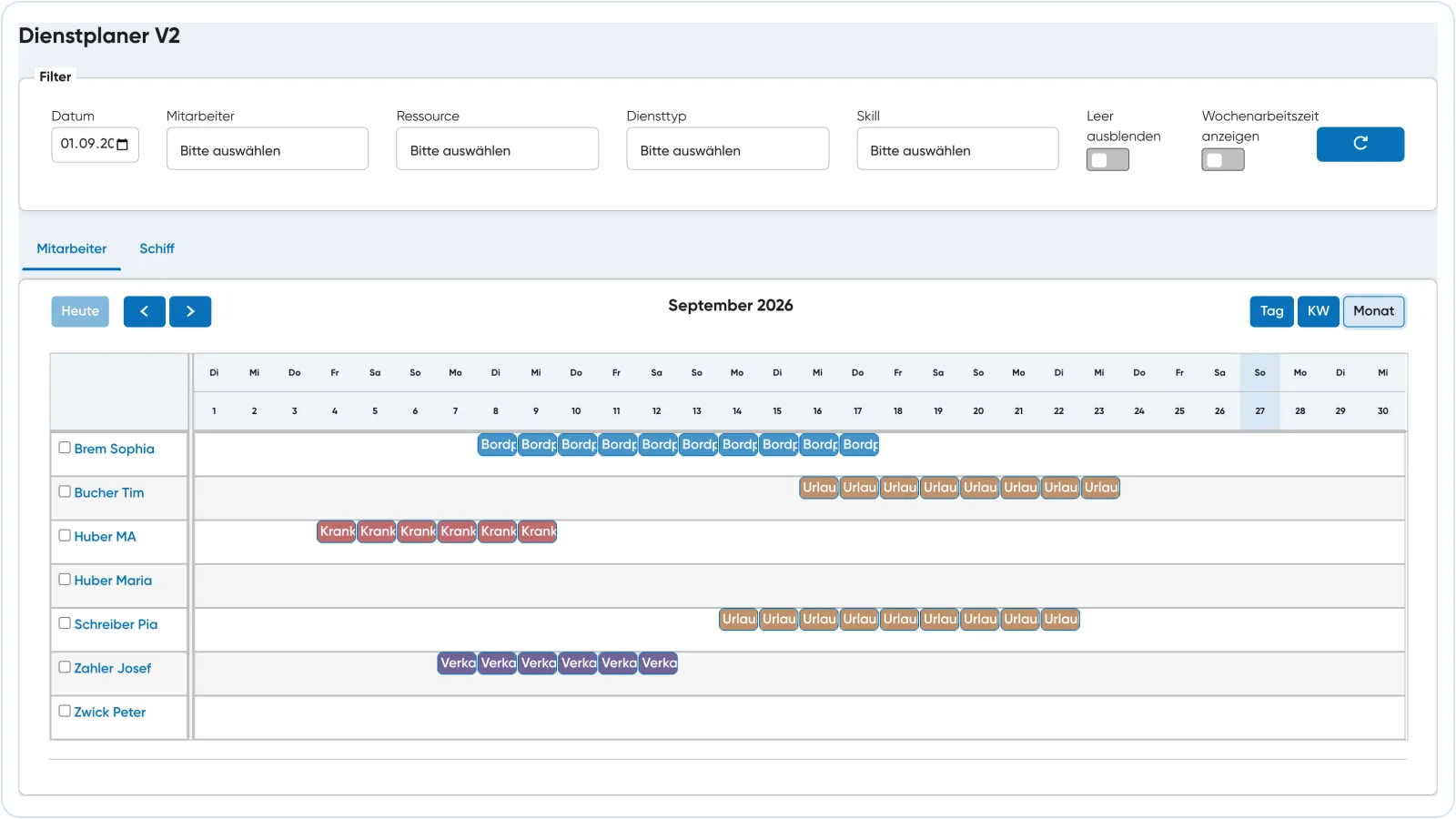 Travelmanager-Personal- und Dienstplanung
