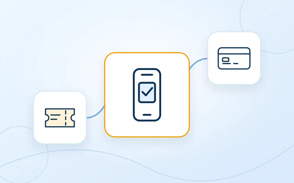 Mobile ticket sales with tickets and card payment.